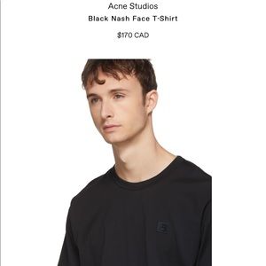 Acne Studios Black Nash Face T-shirt